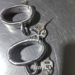 Customization Stainless Steel Oval/round Handcuffs Ankle Cuffs Lock