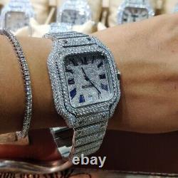 Customized Stainless Steel Studded Diamond Watch Hip Hop Style Moissanite Watch