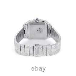 Customized Stainless Steel Studded Diamond Watch Hip Hop Style Moissanite Watch