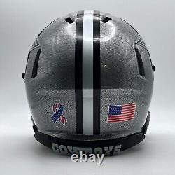 Dallas Cowboys CUSTOM Stainless Steel Hydro-Dipped 3D Visor Mini Football Helmet