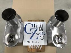 Deep Bass Tone Chamber Muffler Stainless Steel Custom Pair many sizes to choose