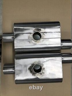 Deep Bass Tone Chamber Muffler Stainless Steel Custom Pair many sizes to choose