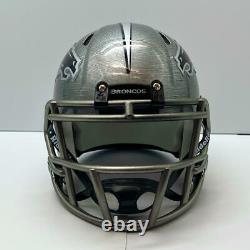 Denver Broncos CUSTOM Concept Stainless Steel Hydro-Dipped Mini Football Helmet