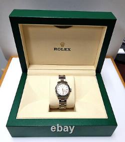 Designer $11,000 ROLEX Oyster Perpetual 276200 Stainless Steel Watch Box & Cards