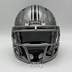 Detroit Lions CUSTOM Stainless Steel Hydro-Dipped Mini Football Helmet