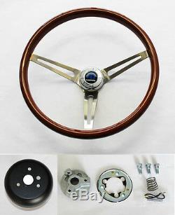Dodge Dart Charger Coronet High Gloss Wood Steering Wheel 15 SS Spokes