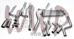 Dual 3 Cat Back Exhaust System Kit For 04-15 Nissan Titan 5.6L V8 Pickup Truck