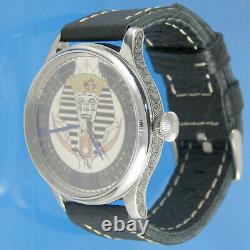 Egypt New Custom Mechanical Wristwatch, Engraved Dial, Case and Movt Cal. 6498