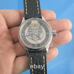 Egypt New Custom Mechanical Wristwatch, Engraved Dial, Case and Movt Cal. 6498