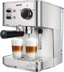 Espresso Machine Cappuccino Coffee Maker with Milk Steamer Frother 15 Bar @@