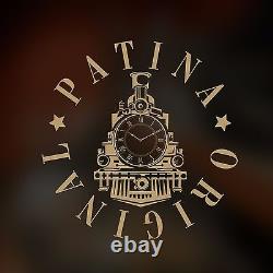 Exclusive mens wristwatch based on branded antique vintage mechanism, wristwatch