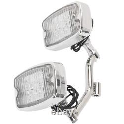 FNA Custom Cycle Dual Headlight Mount Long Stainless Steel