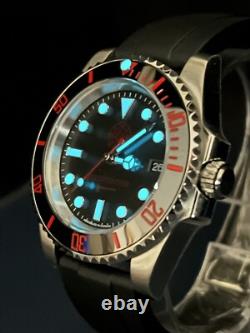 Firefighter Custom Submariner Watch 40mm 316L Case NH35 Stainless Steel Band