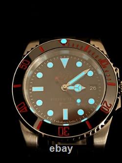 Firefighter Custom Submariner Watch 40mm 316L Case NH35 Stainless Steel Band