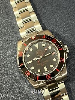 Firefighter Custom Submariner Watch 40mm 316L Case NH35 Stainless Steel Band