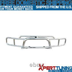 Fits 03-09 Hummer H2 SUV Brush Chrome Grille Guard Double Bars Stainless Steel