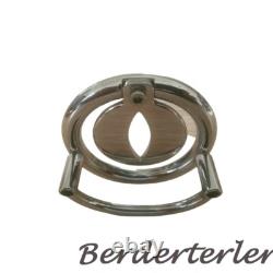 Flat Male Chastity Cage with Curved Ring Stainless Steel Custom Metal Cage