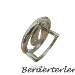 Flat Male Chastity Cage with Curved Ring Stainless Steel Custom Metal Cage