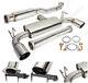 For 08+ Mitsubishi Lancer Evo X Cz4A Catback Exhaust System 4 Cat Back Dual Tip