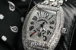 Franck Muller King Conquistador Stainless Steel 25ctw Diamond Men's Watch
