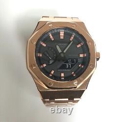 G-shock GA-2100-1A1 Custom Casi Oak Stainless Steel Stainless strap rose gold