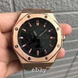 G-shock GA-2100-1A1 Custom Casi Oak Stainless Steel Stainless strap rose gold