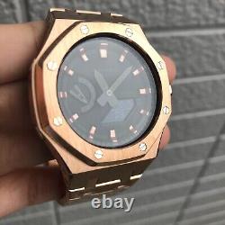 G-shock GA-2100-1A1 Custom Casi Oak Stainless Steel Stainless strap rose gold