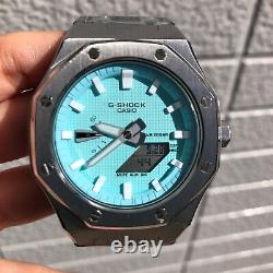 G-shock GA-2110 Custom Casi Oak Emerald Stainless strap custom mod