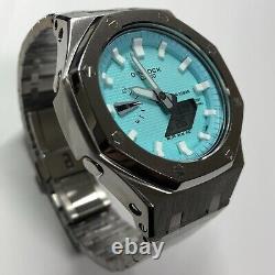 G-shock GA-2110 Custom Casi Oak Emerald Stainless strap custom mod