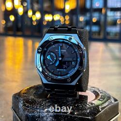 GA2100 Casioak New Custom G-Shock Royal Oak Stainless Steel Dark Grey Gift