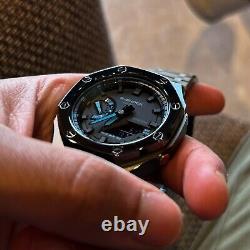 GA2100 Casioak New Custom G-Shock Royal Oak Stainless Steel Dark Grey Gift