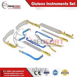 Gluteos Instruments Set of 10 Pcs Premium Quality Instruments, Plastic Surgery