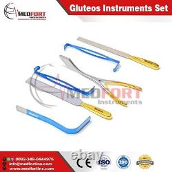 Gluteos Instruments Set of 10 Pcs Premium Quality Instruments, Plastic Surgery