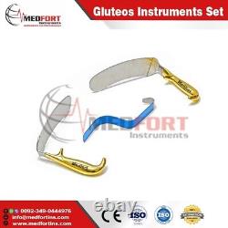 Gluteos Instruments Set of 10 Pcs Premium Quality Instruments, Plastic Surgery