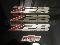 Gm Licensed, 93-02 Camaro Z28 Fill Emblem Badges Set Stainless Steel, Custom Ls1