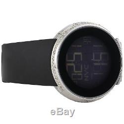 Gucci Diamond White Watch Mens Full Casing YA114202 5 Row Custom Digital 3.5 CT