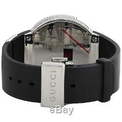 Gucci Diamond White Watch Mens Full Casing YA114202 5 Row Custom Digital 3.5 CT