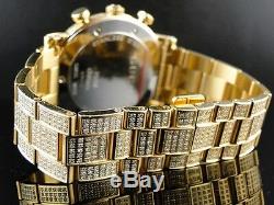 Gucci Fully Iced Mens 10.0 Ct Diamond Gold Finish YA101312 Watch Custom