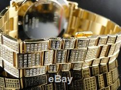 Gucci Fully Iced Mens 10.0 Ct Diamond Gold Finish YA101312 Watch Custom