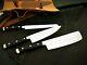 HANDMADE CUSTOM HAND FORGED STAINLESS STEEL CHEF Set Kitchen FIXED BLADE KNIVES