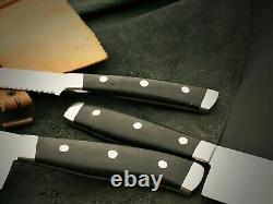 HANDMADE CUSTOM HAND FORGED STAINLESS STEEL CHEF Set Kitchen FIXED BLADE KNIVES