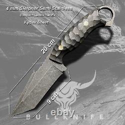 Handmade Semi Stainless Steel Tactical Knife, Personalized Custom Made Knife