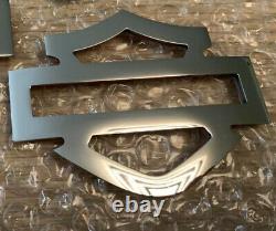 Harley CVO custom tank emblems, 3.2 mirror polished stainless steel