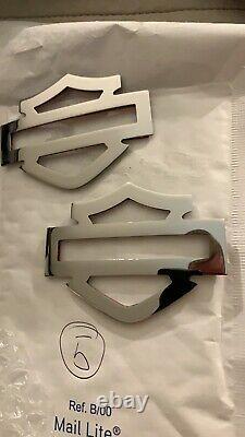 Harley CVO custom tank emblems, 3.2 mirror polished stainless steel