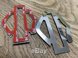 Harley CVO custom tank emblems, stainless steel