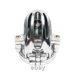 High-end Custom Male 3D Printed Stainless Steel Chastity Cage with 5 Locks Cage