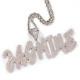 Hip Hop Custom Double-Layer Cursive Name Personalized Necklace for Men Women