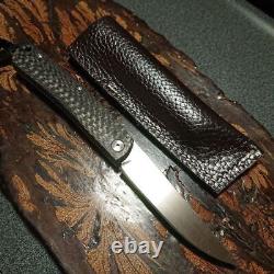 Hiroo Matsuno Custom Knife with Sheath Rare Japan AS-IS