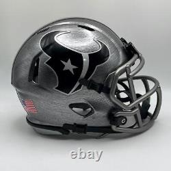 Houston Texans CUSTOM Concept Stainless Steel Hydro-Dipped Mini Football Helmet