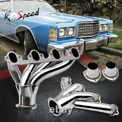 Hugger Stainless Steel Shorty Exhaust Header For Ford Big Block 429/460 Bbc Swap